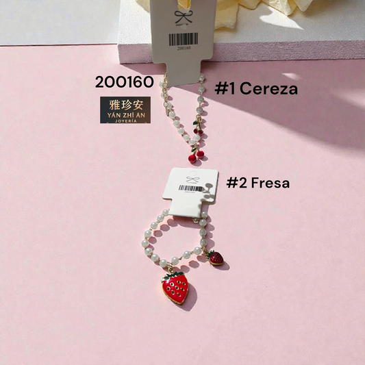 PULSERA FRESA Y CEREZA 200160