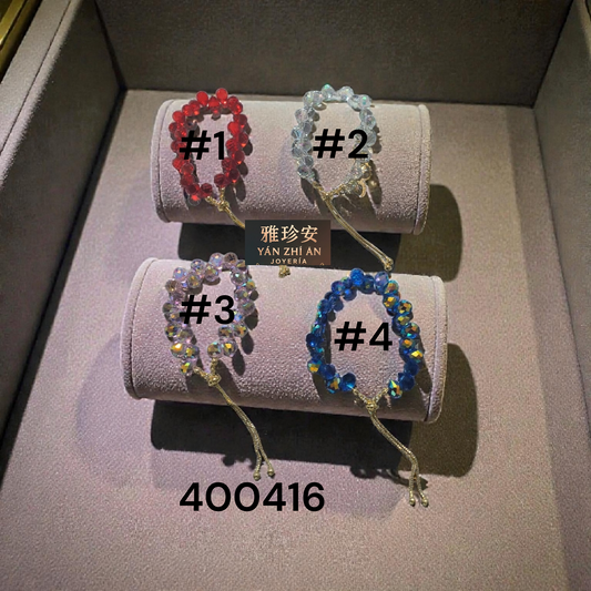 PULSERA CRISTAL CON ACERO 400416